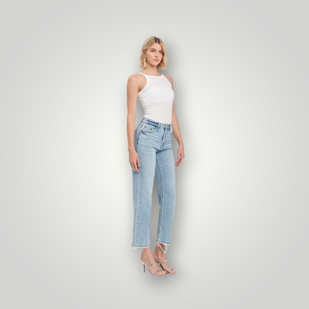 Lovervet 90's Super High rise Ankle Slim Wide Jeans